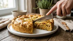 Rýchly kapustový a kurací koláč: výdatná večera bez miesenia